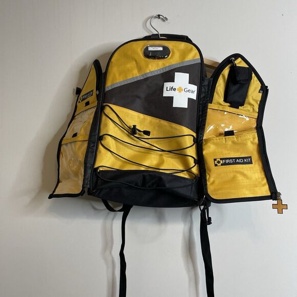 Life Gear Wings of Life Yellow Backpack Empty Survival Kit Hiking Camping - Picture 5 of 10